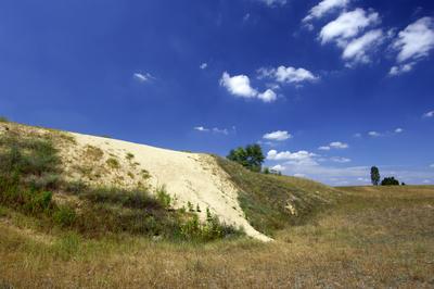 Homokbuckák Fülöpháza határában. A Homokhátság buckavonulatai csak néhány tíz méterrel magasodnak a Duna és Tisza-völgy fölé. A homokterületek az Õs-Duna hordalékkúpjainak maradványa. A szinte érintetlen állapotban levõ homokbuckás-stock-foto