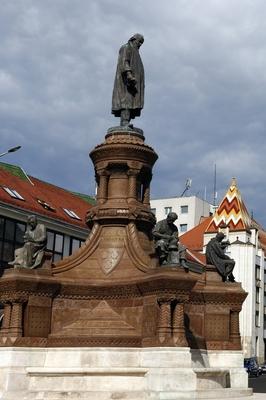 Pécs - Zsolnay Vilmos szobor-stock-foto