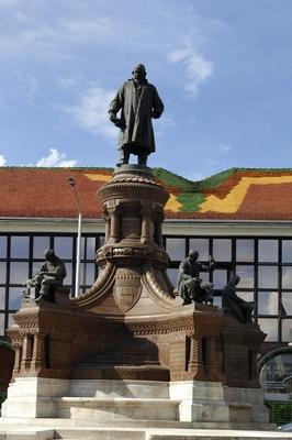 Pécs - Zsolnay Vilmos szobor-stock-foto