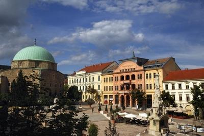 Pécs - Széchenyi tér-stock-foto