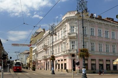Miskolc belvárosa.-stock-foto