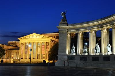 Budapest, Hősök tere-stock-foto