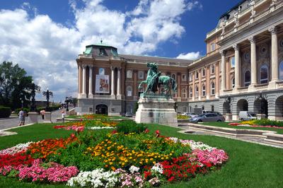 Budapest, Budavári Palota (Budai Vár)-stock-foto