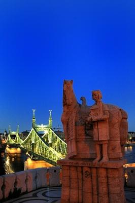 Budapest, Szent István király szobra-stock-foto