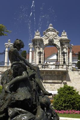 Budapest, Budai Vár (Budavári Palota)-stock-foto