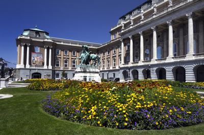 Budapest, Budavári Palota (Budai Vár)-stock-foto