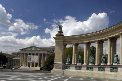 Budapest, Hősök tere-stock-foto