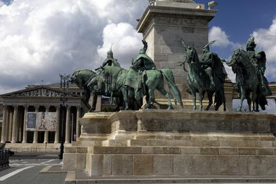 Budapest, Hősök tere-stock-foto