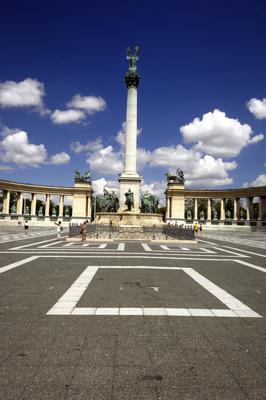 Budapest, Hősök tere-stock-foto