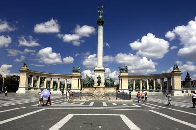 Budapest, Hősök tere-stock-foto