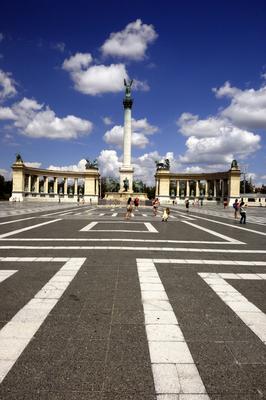 Budapest, Hősök tere-stock-foto
