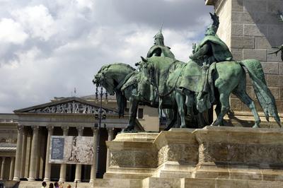 Budapest, Hősök tere-stock-foto
