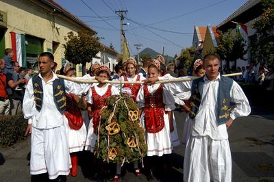 Szüreti felvonulás Badacsonyban-stock-foto