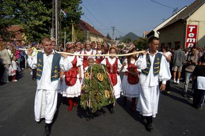 Szüreti felvonulás Badacsonyban-stock-foto