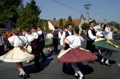 Szüreti felvonulás Badacsonyban-stock-foto