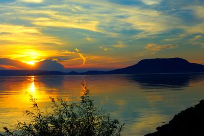 Naplemente Fonyódon-stock-foto