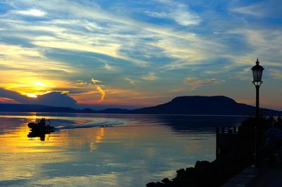 Naplemente Fonyódon-stock-foto