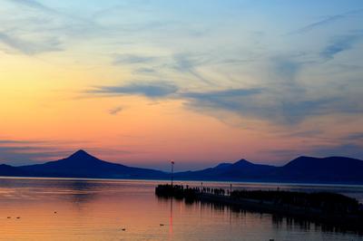 Naplemente Fonyódon-stock-foto