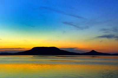 Naplemente Fonyódon-stock-foto