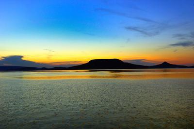 Naplemente Fonyódon-stock-foto