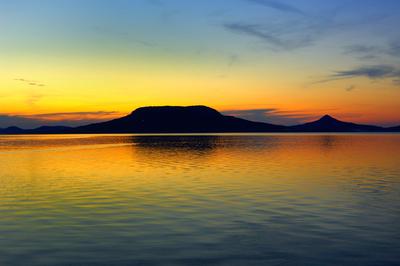 Naplemente Fonyódon-stock-foto