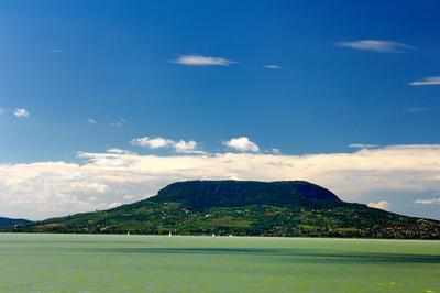 A Badacsony és a Balaton-stock-foto