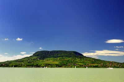 A Badacsony és a Balaton-stock-foto