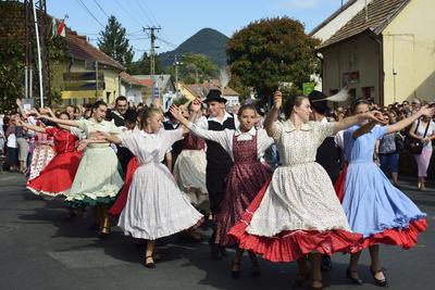 Szüreti felvonulás Badacsonyban-stock-foto