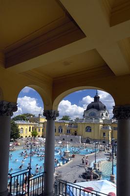 Budapest - Széchenyi gyógyfürdő-stock-foto
