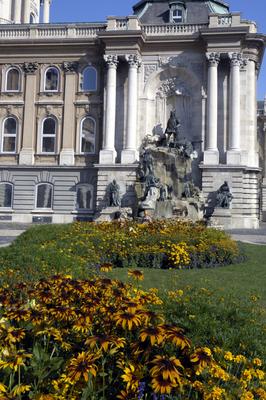 Budapest, Budai Vár (Budavári Palota)-stock-foto