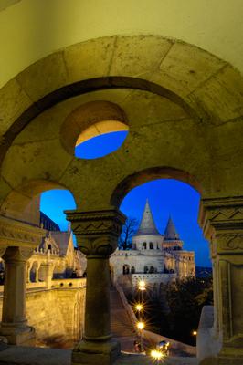 Budapest, Halászbástya-stock-foto