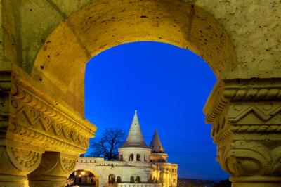 Budapest, Halászbástya-stock-foto