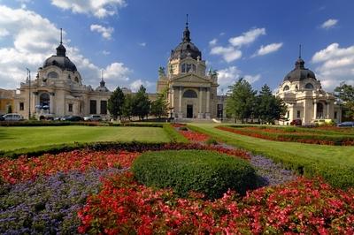 Budapest - Széchenyi gyógyfürdő-stock-foto