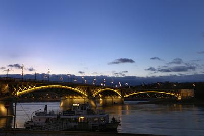 Budapest, Margit híd-stock-foto