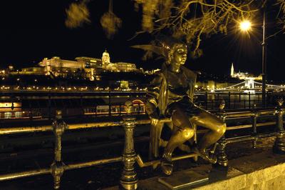 Budapest, Duna-korzó-stock-foto