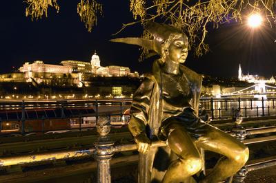 Budapest, Duna-korzó-stock-foto