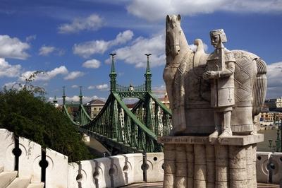 Budapest, Szent István király szobra-stock-foto