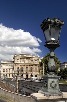 Budapest, a Magyar Tudományos Akadémia épülete-stock-foto