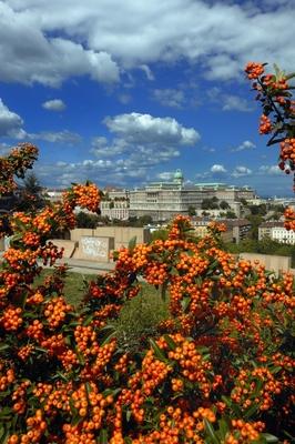 Budapest, a Budavári Palota látványa-stock-foto