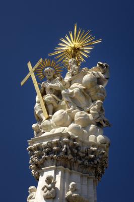 Budapest, Szentháromság-szobor-stock-foto