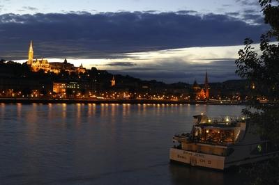 Budapest, Duna-parti panoráma-stock-foto