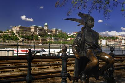 Budapest, Duna-korzó-stock-foto