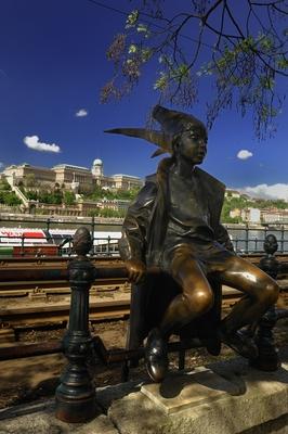 Budapest, Duna-korzó-stock-foto