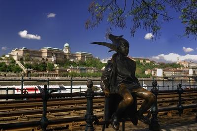 Budapest, Duna-korzó-stock-foto