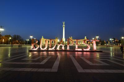 Budapest, Hősök tere-stock-foto
