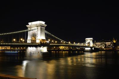 Budapest, a Lánchíd-stock-foto