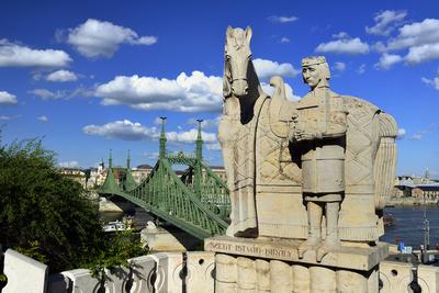 Budapest, Szent István király szobra-stock-foto