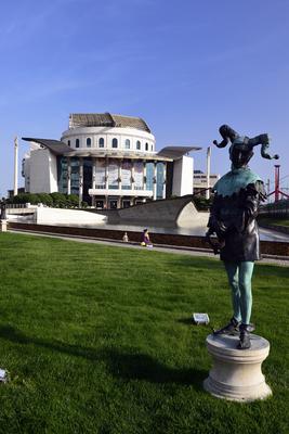 Budapest, Nemzeti Színház-stock-foto