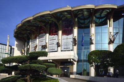 Budapest, Nemzeti Színház-stock-foto