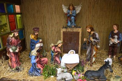 Betlehem a Parlament (Országház) előtt-stock-foto